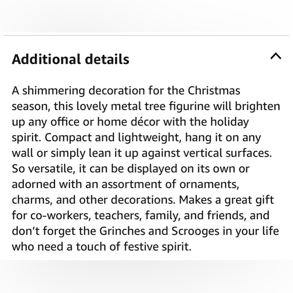 35" Metal Wall Hanging Ornament Tree Card & Photo Holder Display - Gold - Picture 10 of 10